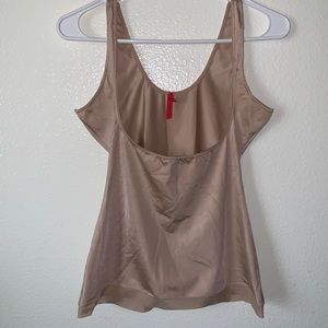 SPANX OPEN-BUST TANK SHAPEWEAR CAMISOLE IN NUDE TAN SIZE XL